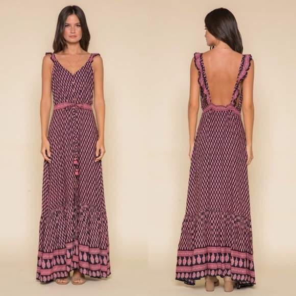 Anthropologie Dresses & Skirts - Anthropologie Raga Avah ruffle strap maxi dress